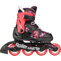 Раздвижные детские ролики Rollerblade Microblade SL размер 36,5-40,5 черно-красные