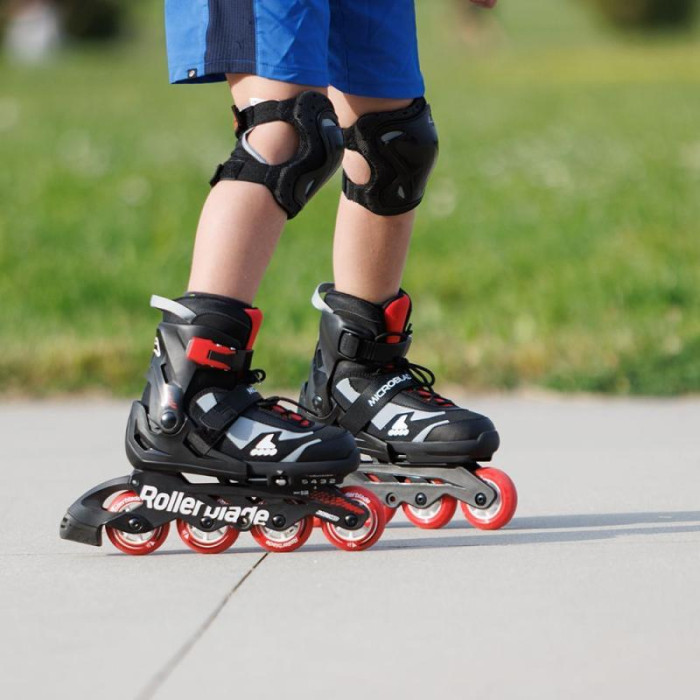 Дитячі розсувні ролики Rollerblade Microblade Чорно-Червоні 28-32
