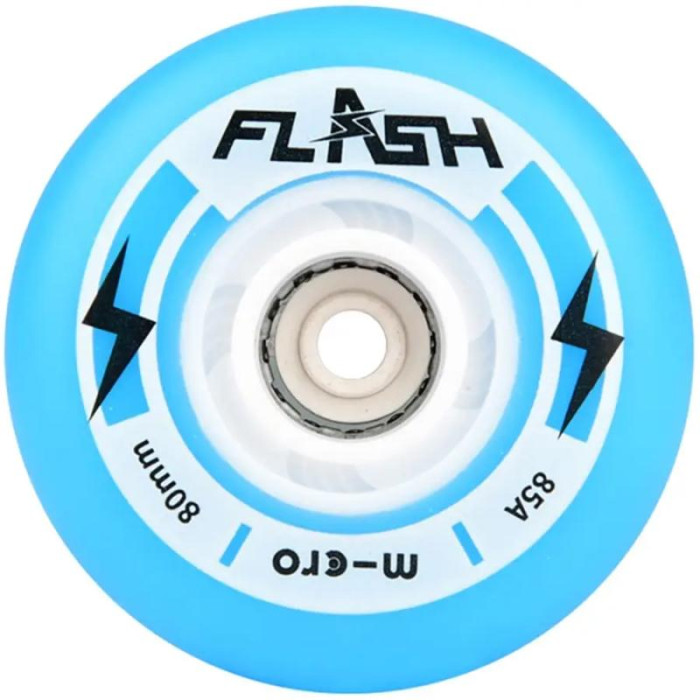 Cветящиеся LED колеса Micro Flash голубые 76 mm