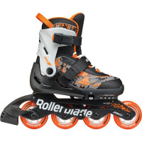 Раздвижные детские ролики Rollerblade Microblade SL размер 36,5-40,5 черно-оранжевые