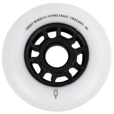 Колеса для роликів FE Crocanti 90 mm 88а білі - 1 колесо