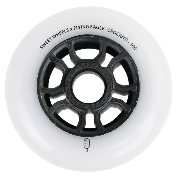 Колеса для роликов FE Crocanti 100 mm 88a белые - 1 колесо