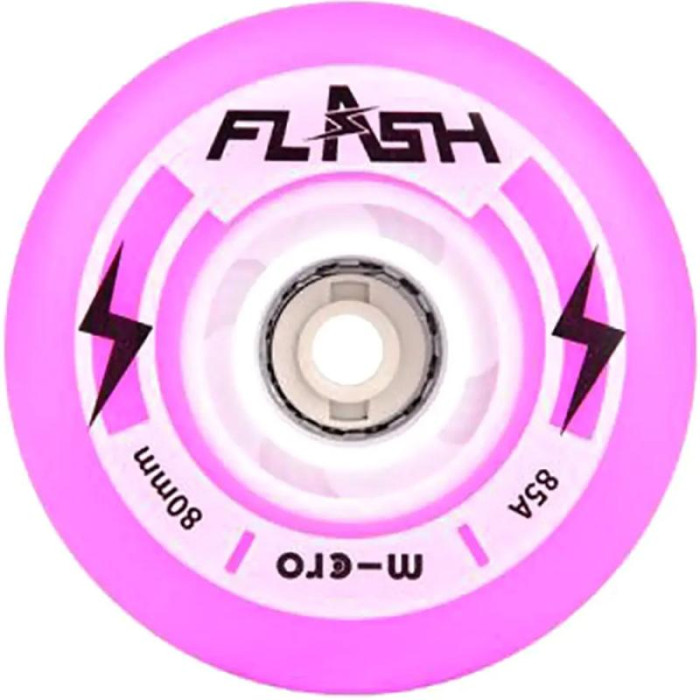 Cветящиеся LED колеса Micro Flash фиолетовые 80 mm