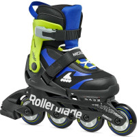Детские раздвижные ролики Rollerblade Microblade Сине-салатовые 33-36,5