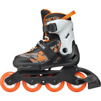 Раздвижные детские ролики Rollerblade Microblade SL размер 36,5-40,5 черно-оранжевые