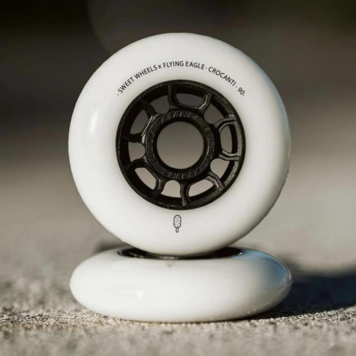 Колеса для роликов FE Crocanti 90 mm 88а белые - 1 колесо