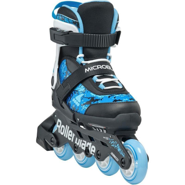 Розсувні дитячі ролики Rollerblade Microblade SL розмір 33-36,5 чорно-блакитні