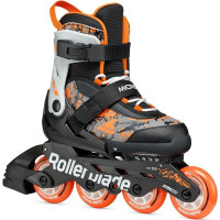 Раздвижные детские ролики Rollerblade Microblade SL размер 36,5-40,5 черно-оранжевые