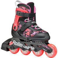 Раздвижные детские ролики Rollerblade Microblade SL размер 36,5-40,5 черно-красные