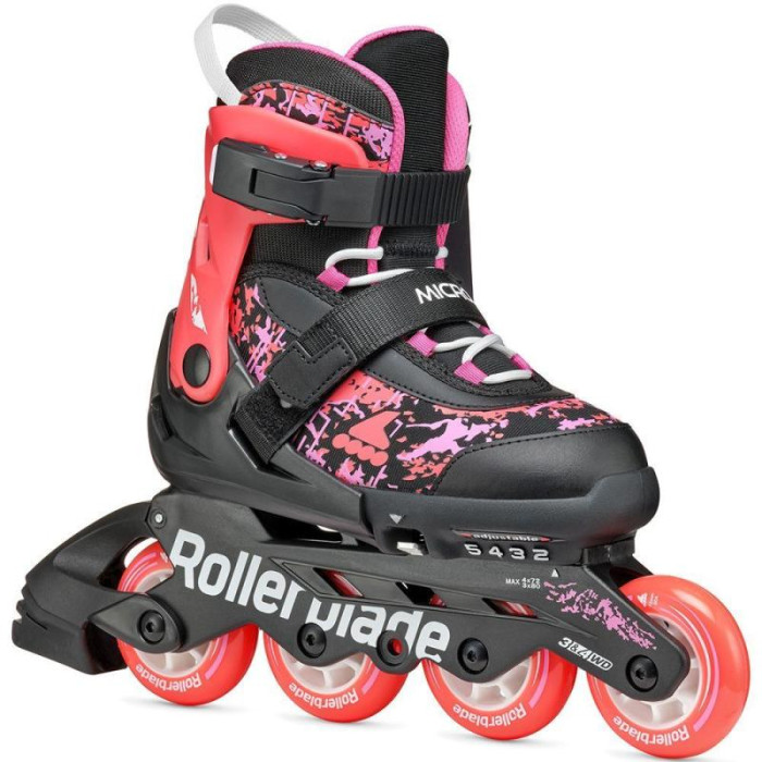 Розсувні дитячі ролики Rollerblade Microblade SL розмір 28-32 чорно-червоні