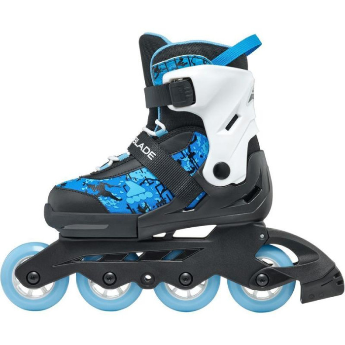 Розсувні дитячі ролики Rollerblade Microblade SL розмір 33-36,5 чорно-блакитні