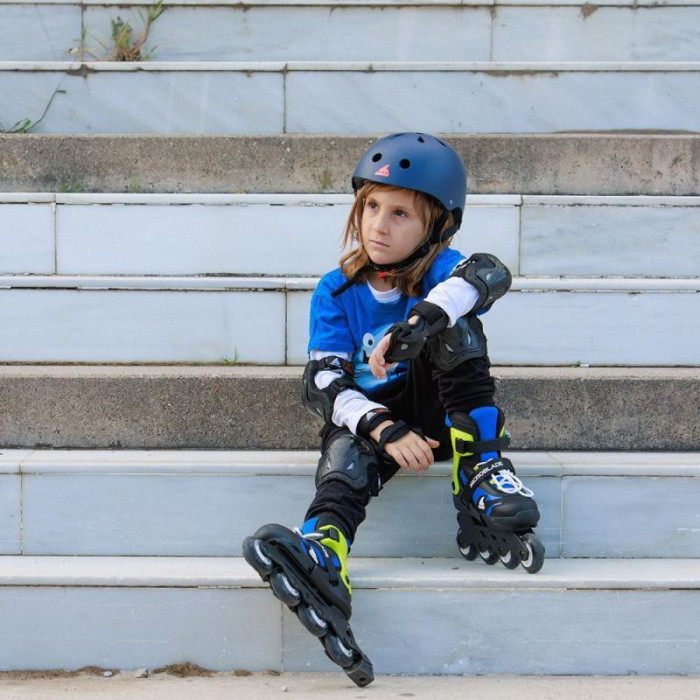 Дитячі розсувні ролики Rollerblade Microblade Синьо-салатові 28-32
