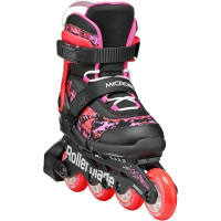 Раздвижные детские ролики Rollerblade Microblade SL размер 36,5-40,5 черно-красные