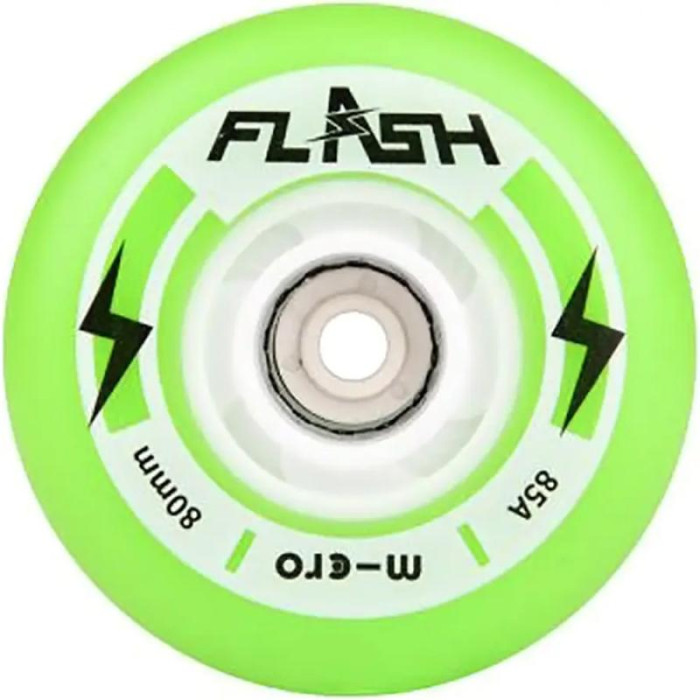 Cветящиеся LED колеса Micro Flash зеленые 80 mm