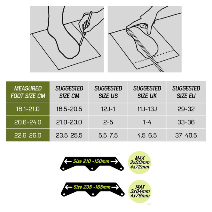 Дитячі фрискейт ролики Rollerblade Apex 3WD black-lime розмір 29-32