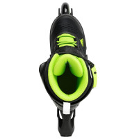 Детские раздвижные ролики Rollerblade Microblade Black/Green размер 36.5-40.5