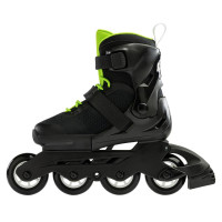 Детские раздвижные ролики Rollerblade Microblade Black/Green размер 36.5-40.5