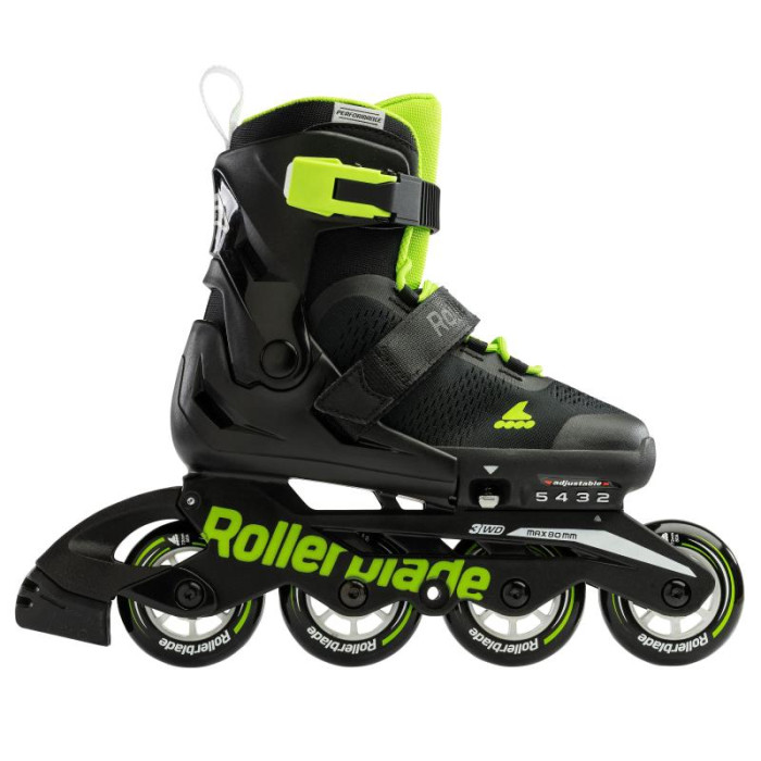 Дитячі розсувні ролики Rollerblade Microblade Black/Green розмір 28-32