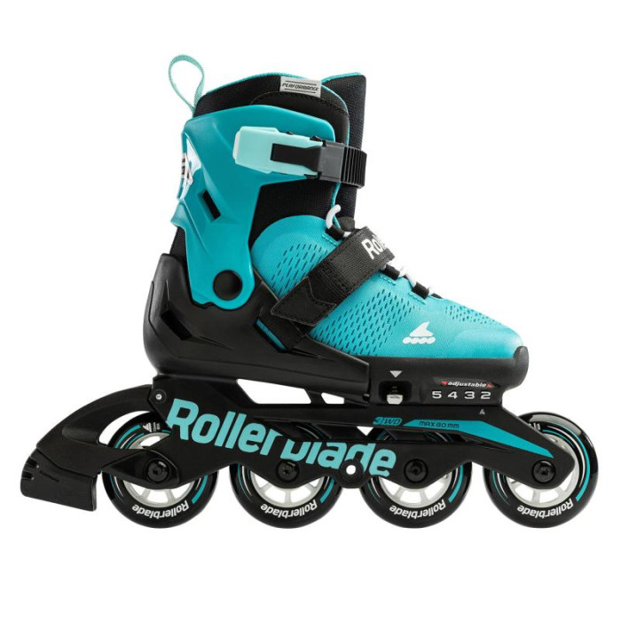 Дитячі ролики Rollerblade Microblade aqua-black для дівчаток 28-32 розмір