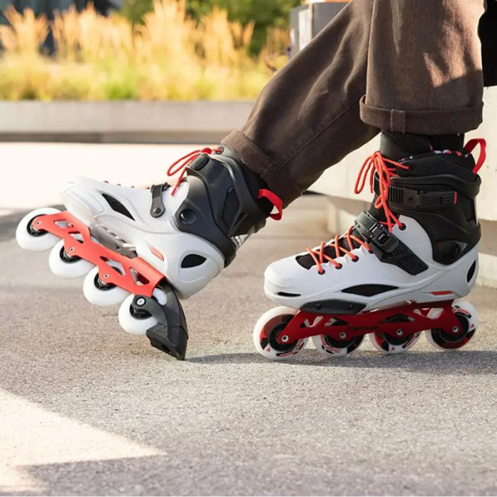 Фріскейт ролики Rollerblade Pro X grey-warm red 40.5 розмір