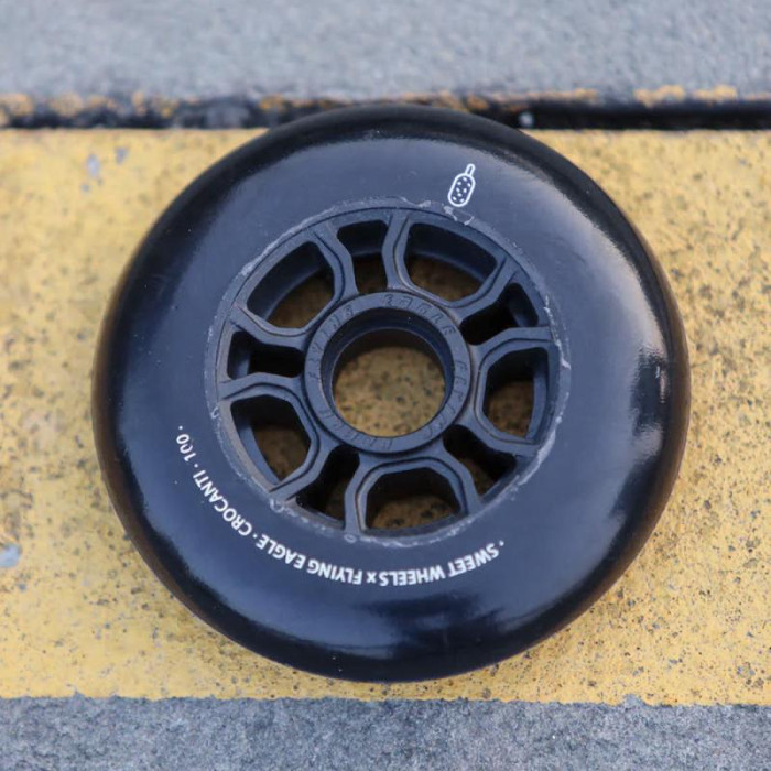 Колеса для роликов FE Crocanti 100 mm 88a черные - 1 колесо