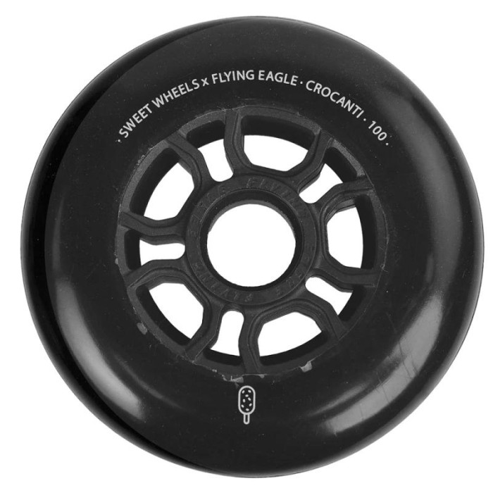 Колеса для роликов FE Crocanti 100 mm 88a черные - 1 колесо