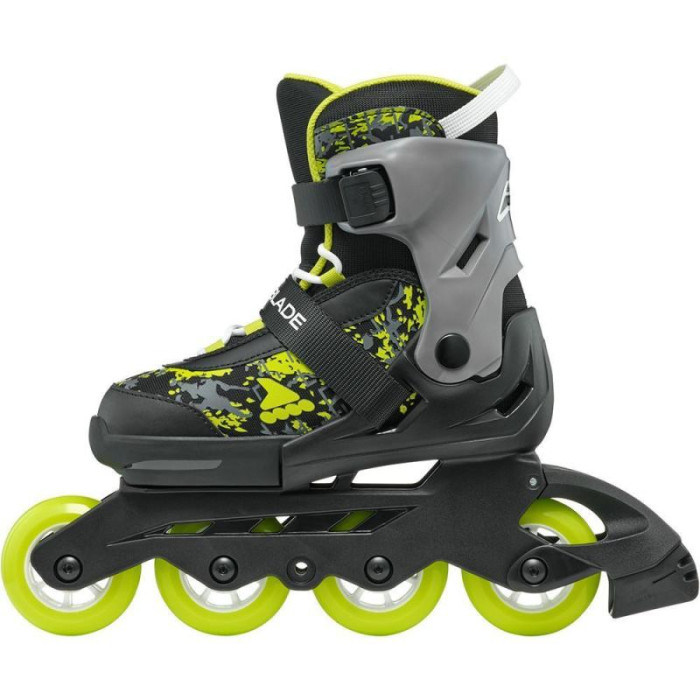 Розсувні дитячі ролики Rollerblade Microblade SL розмір 28-32 чорно-салатові