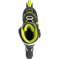 Раздвижные детские ролики Rollerblade Microblade SL размер 28-32 черно-салатовые