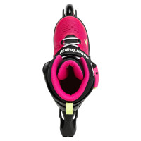 Раздвижные ролики для девочки Rollerblade Microblade 2023 pink-green размер 33-36.5